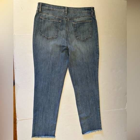 Chicos So Slimming Ankle Frayed-Hem Girlfriend Jeans Sz-12R (Chicos-2R) A15 - Picture 5 of 13